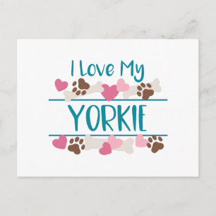 Ik hou van mijn Yorkie Briefkaart