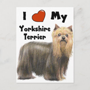 Ik hou van mijn Yorkie Briefkaart