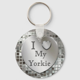 Ik hou van mijn Yorkie Heart Keychain