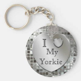 Ik hou van mijn Yorkie Heart Keychain
