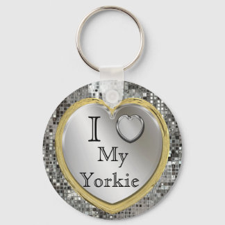 Ik hou van mijn Yorkie Heart Keychain