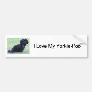 Ik hou van mijn Yorkie-Poo Bumpersticker