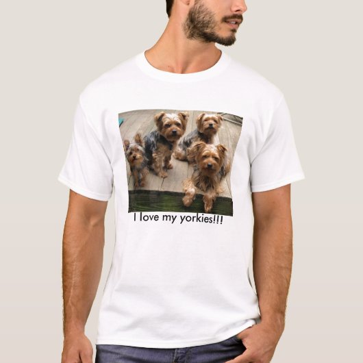 Ik hou van mijn yorkies!!! t-shirt (Voorkant)