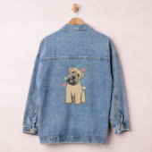 Ik hou van mijn zachte gecoate tarweterriër honden denim jacket (Hangar)