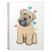 Ik hou van mijn zachte gecoate tarweterriër honden notitieboek (Voorkant)