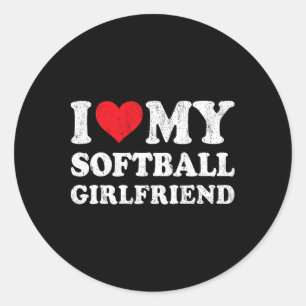 Ik hou van mijn zachte vriendin Fun Fun Boyfriend Ronde Sticker