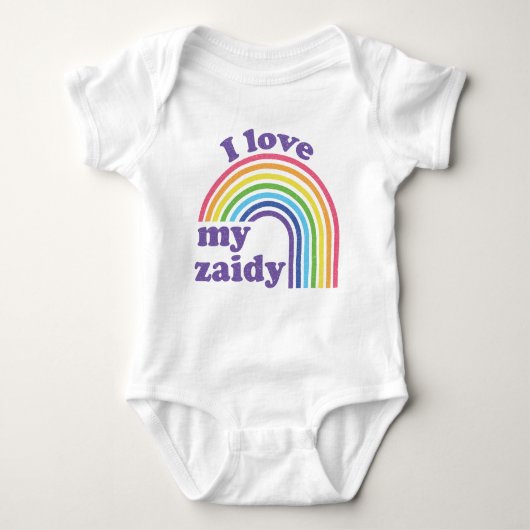 Ik hou van mijn Zaidy - Cute Rainbow Romper (Voorkant)