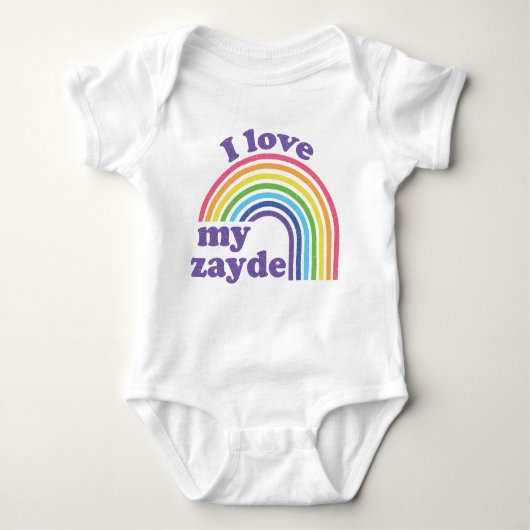 Ik hou van mijn Zayde - Cute Rainbow Romper (Voorkant)