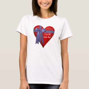 Ik hou van mijn zeeman jongen hart met lint t-shirt