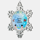 Ik hou van mijn zoete kleinzoon tin sneeuwvlok ornament (Rechts)