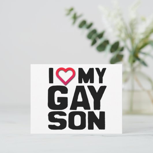 Ik hou van mijn zoon briefkaart (Staand voorkant)