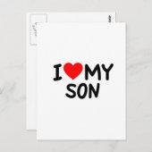 Ik hou van mijn zoon briefkaart (Voorkant / Achterkant)