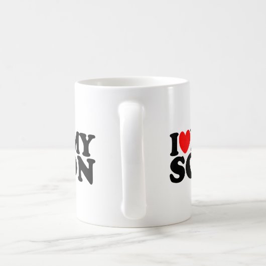 Ik hou van mijn zoon koffiemok (Handvat)