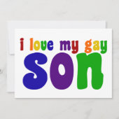 Ik hou van mijn zoon Proud Mam Rainbow Kaart (Voorkant)