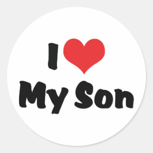 Ik hou van mijn zoon ronde sticker