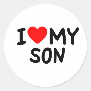 Ik hou van mijn zoon ronde sticker