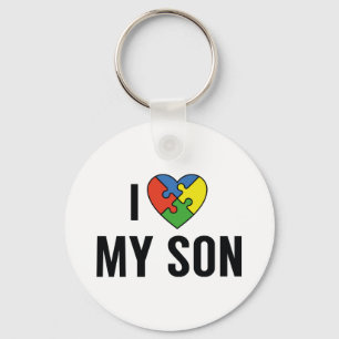 Ik hou van mijn zoon sleutelhanger