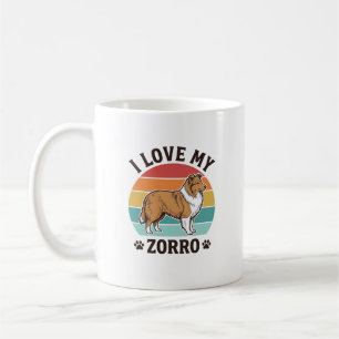 Ik hou van mijn Zorro vintage hondenliefhebber ont Koffiemok