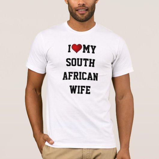 Ik hou van mijn Zuid-Afrikaanse vrouw T-shirt (Voorkant)