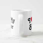 Ik hou van mijn zus extra grote beker (Achterkant)