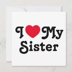 Ik hou van mijn zus feestdagenkaart