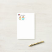 Ik hou van mijn zus post-it® notes (Op bureau)