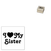 Ik hou van mijn zus rubberstempel (Gestempeld)