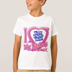 Ik hou van mijn zussen roze/paars - foto t-shirt