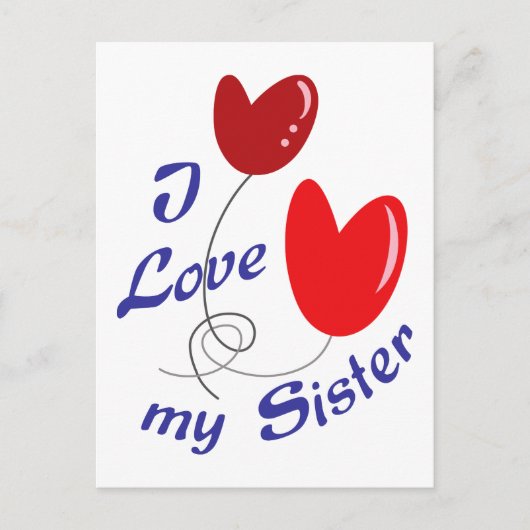 Ik hou van mijn zuster briefkaart (Voorkant)
