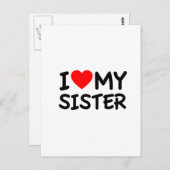Ik hou van mijn zuster briefkaart (Voorkant / Achterkant)