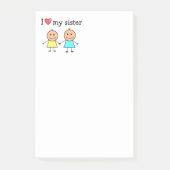 Ik hou van mijn zuster post-it® notes (Voorkant)