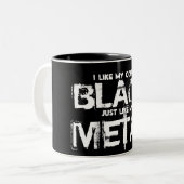 Ik hou van mijn zwarte koffie mok (Voorkant links)