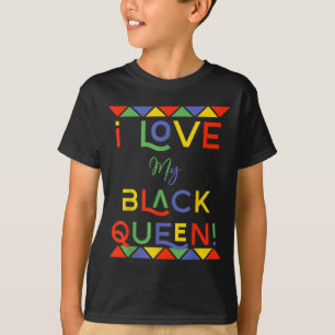 Ik hou van mijn zwarte koningin vriendje Afrikaans T-shirt
