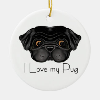 Ik hou van mijn zwarte paardenstaart met zwarte ta keramisch ornament