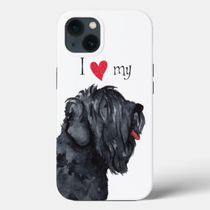 Ik hou van mijn zwarte Russische Terrier iPhone 13 Hoesje