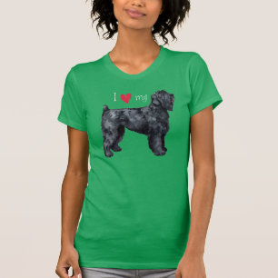 Ik hou van mijn zwarte Russische Terrier T-Shirt
