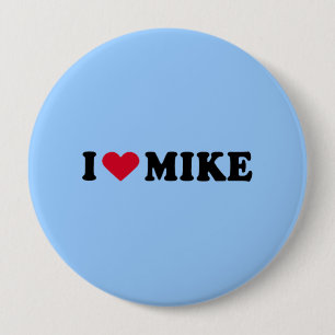 Ik hou van MIKE Ronde Button 4,0 Cm