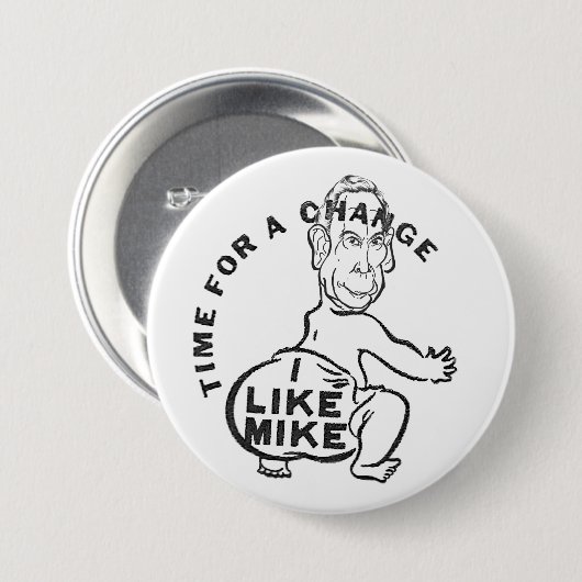 Ik hou van Mike Ronde Button 7,6 Cm (Voorkant /achterkant)