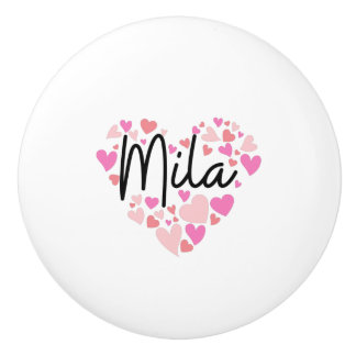 Ik hou van Mila Keramische Knop