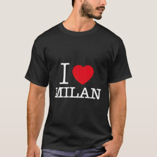 Ik hou van Milaan Amo Milano illustratie T-shirt
