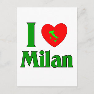 Ik hou van Milaan Italië Briefkaart