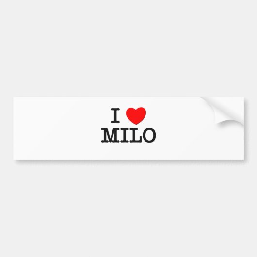 Ik hou van Milo Bumpersticker (Voorkant)