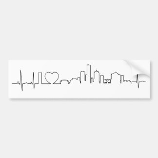 Ik hou van Milwaukee in een buitengewone ecg stijl Bumpersticker