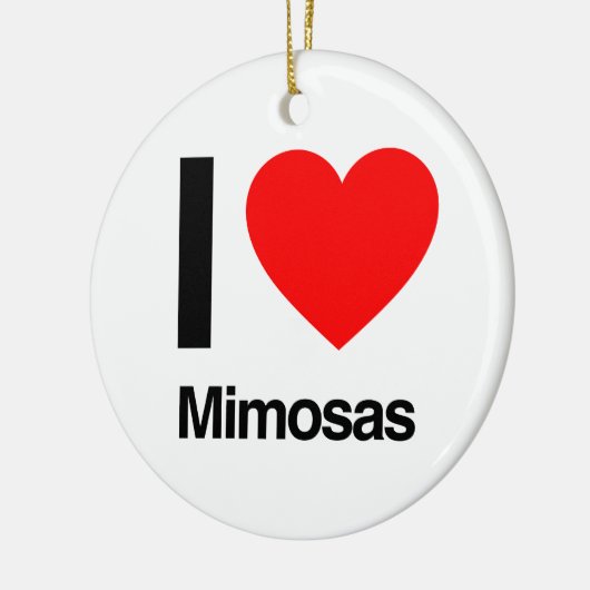 ik hou van mimosas keramisch ornament (Links)