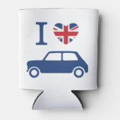 Ik hou van Mini Coopers - Blauw Blikjeskoeler (Voorkant)
