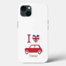 Ik hou van Mini Coopers - Blauw - Gepersonaliseerd