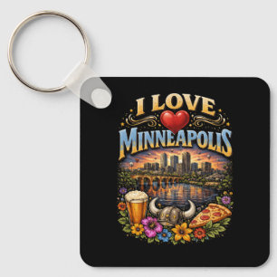 Ik hou van Minneapolis Sleutelhanger