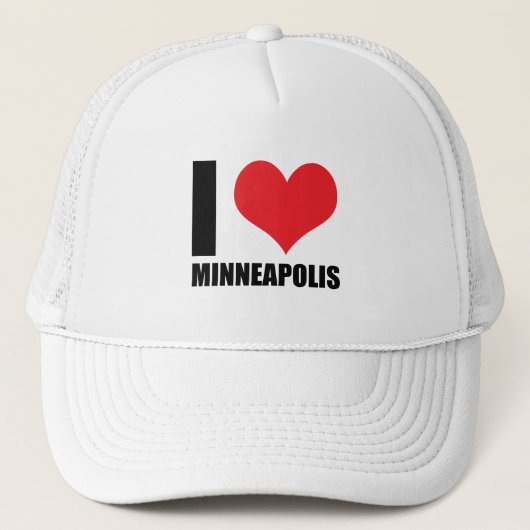 Ik hou van Minneapolis Trucker Pet (Voorkant)
