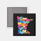 Ik hou van Minnesota Magneet (Voorkant / Achterkant)