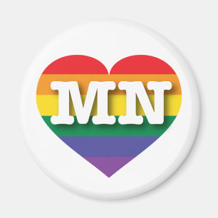 Ik hou van Minnesota Rainbow Heart Magneet
